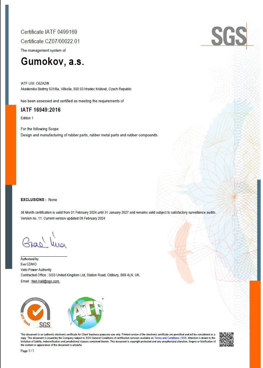 Gumokov - IATF 16949